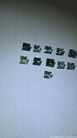 All 10 square sapphires top view