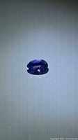 Front view of oval cut tanzanite