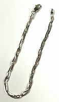 Full view of sterling silver twisted rope bracelet