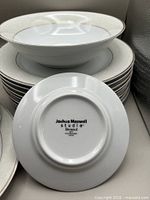 Marking on plate base showing Joshua Maxwell Studio Bristol Fine Porcelain