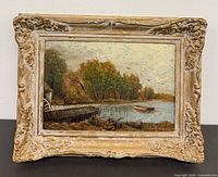 Frontal view of framed painting