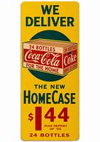 Full front view of Coca-Cola HomeCase sign