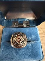 Ring face showing Boston Red Sox logo and World Champions text in box