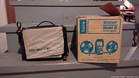 Honeywell Elmo canvas bag and Baia box on steps