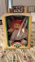 Front view of boxed 1984 Cabbage Patch Kids doll