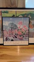 Nantucket poster detail in black frame