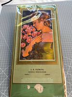 Full view of calendar showing artwork, store information, missing page area