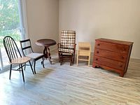 Group shot of all six furniture pieces