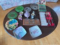 All items arranged on table