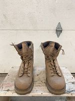 Front view of both combat boots standing upright