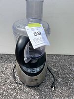 Full view of Black & Decker food processor showing base, bowl, cord and lid