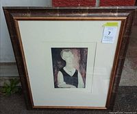 Full view of framed giclée print with mat and frame