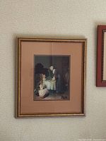 Front view of framed print showing image, mat and frame