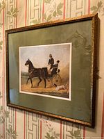 Full view of framed print on wall