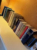 Full row of hardcovers showing quantity and variety