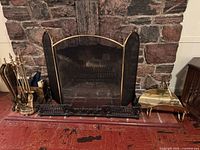 Full set arranged at fireplace