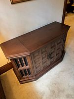 Closed console showing overall exterior cabinet