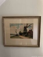 Front view of framed watercolor showing full artwork and frame