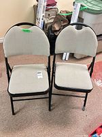 Front view of both folding chairs