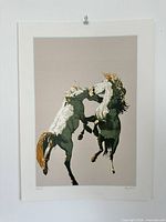 Full view of unframed lithograph showing image and margins