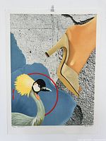 Full frontal view of unframed lithograph showing entire artwork