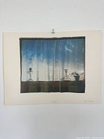 Full view of unframed lithograph with signature and edition visible