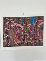 Full front view of unframed serigraph showing entire artwork and margins with signature and edition