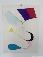 Full frontal view of serigraph showing entire composition and edition number