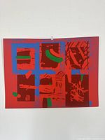 Full frontal view of the serigraph showing complete composition