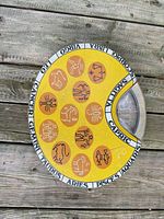 Top view showing zodiac graphics and dial