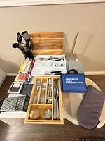 All items grouped on tabletop