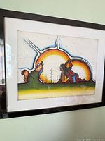 Full view of framed painting