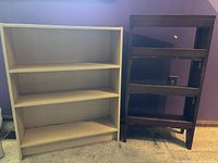 Front view of both bookcases side by side