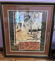 Full view of framed print showing artwork, mats, frame, glass