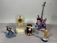 Group shot of all five Elvis collectibles