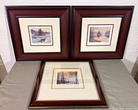 All three framed prints front view