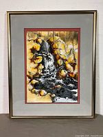 Full view of framed print showing image, mats and frame