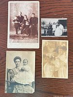 Overview of all four photographs arranged on wood surface