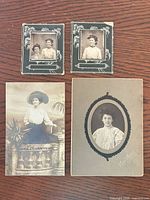 Front view of all four mounted photographs