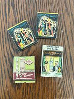 Front covers showing two Dine and Dance, Morris Plan, and Where Party People Are (Primo's) matchbooks
