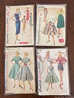 Front view of all four pattern envelopes