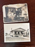 Both photographs front view on wood table