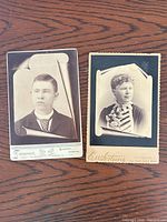 Front view of both cabinet card portraits