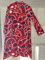 Full front view of dress on hanger