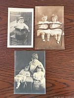 Front view of all three portrait photographs