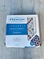 Front of boxed 3-in-1 Premium Game Collection