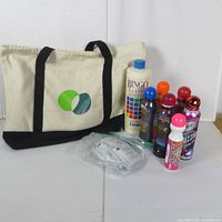 Overall lot showing tote bag, daubers and wipes