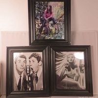 All three framed photos arranged together