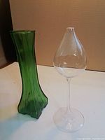 Front view of both glass pieces standing side by side