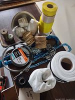Overview of wire rope, chain, webbing rolls, twine, tape